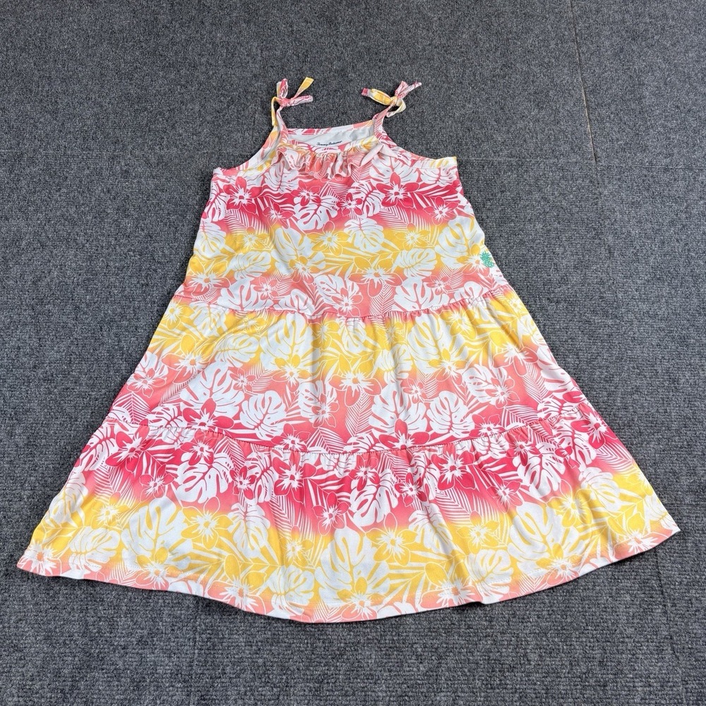 Tommy Bahama Floral Tropical Dress Girl Size 6 Coastal Sunset‎ Aloha Hawaii